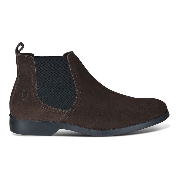 Bota Chelsea Masculina Confortavel em Camurça Legitima Café