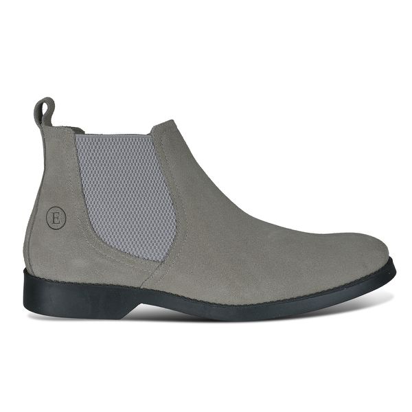 Bota Chelsea Masculina Confortavel em Camurça Legitima Cinza
