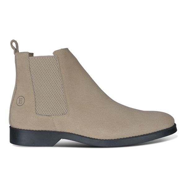 Bota Chelsea Masculina Confortavel em Camurça Legitima Areia