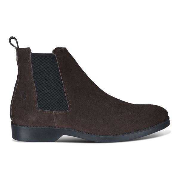Bota Chelsea Masculina Confortavel em Camurça Legitima Café