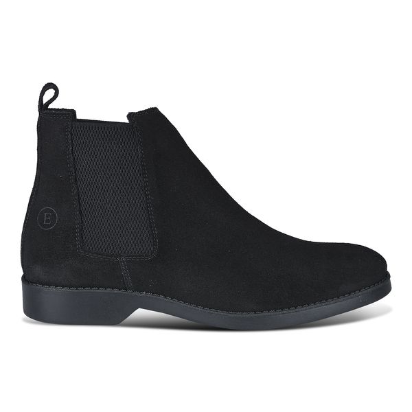 Bota Chelsea Masculina Confortavel em Camurça Legitima Preto