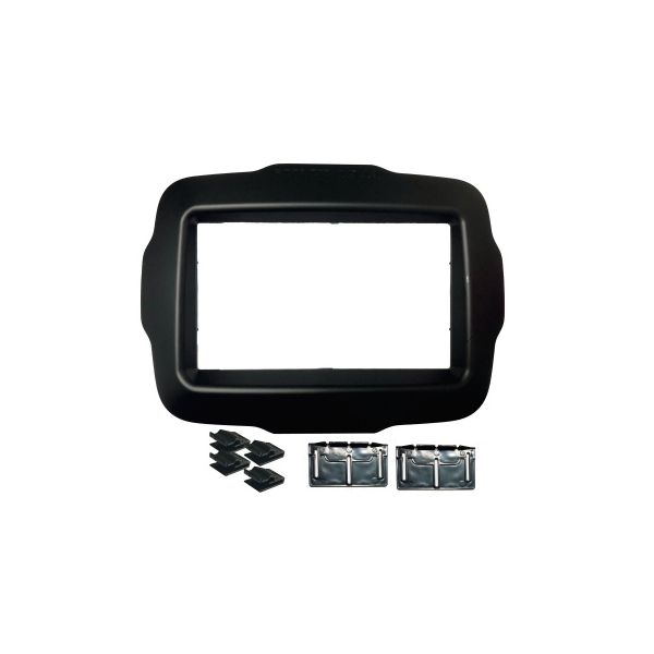 MOLDURA 4138 2DIN JEEP RENEGADE 15/19 PRETA