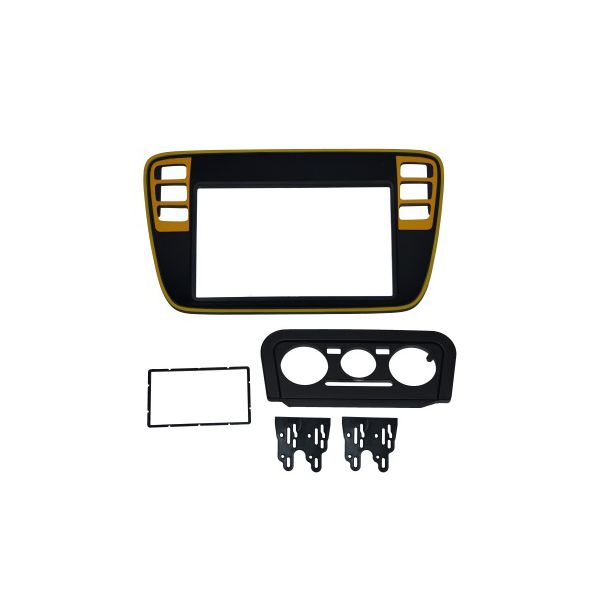MOLDURA 2371 2DIN VW GOL G6 VOYAGE SAVEIRO PRETA