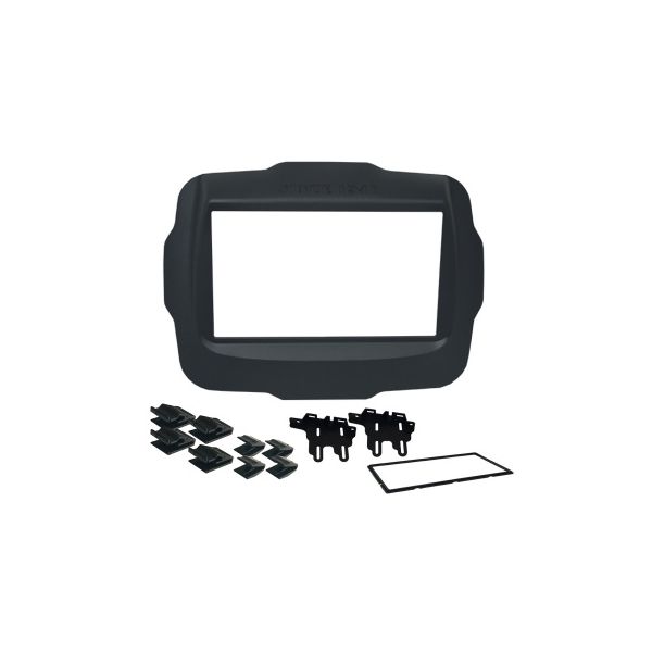 MOLDURA 3256 2DIN JEEP RENEGADE 15 16 PRETA F