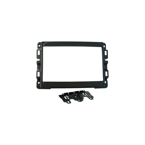 MOLDURA 4005 2DIN FIAT TORO / MOBI / UNO COMPLETO PRETO FOSC