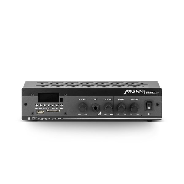 AMPLIFICADOR SLIM 1800 APP FRAHM SONORIZAÇÃO AMBIENTE Escutsom