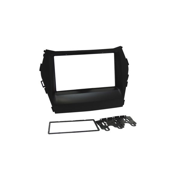 MOLDURA 3163 2DIN HYUNDAI SANTA FE 14/15 PRETA