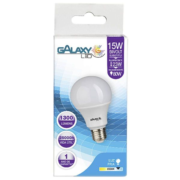 Lâmpada Led Bulbo A60 15W E27 6500K Bivolt 1012R