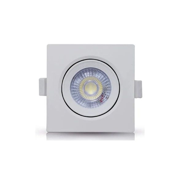 Spot Led Embutir Quadrado 5W Branco Quente 3000K 1810 Galaxy