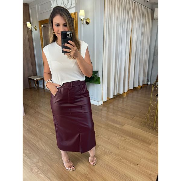 SAIA COURO ECO MIDI IZA - MARSALA - Espasso Bela | Moda Feminina