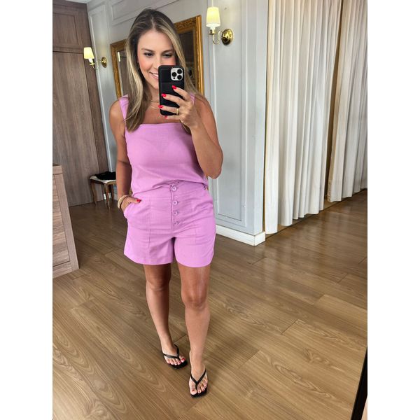 CONJUNTO EM LINHO - LAVANDA - Espasso Bela | Moda Feminina
