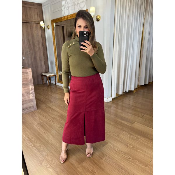 SAIA SUEDE MIDI - MARSALA
