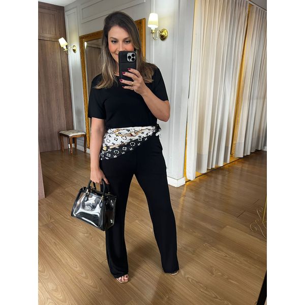 CONJUNTO CALÇA MOLETINHO - PRETO - Espasso Bela | Moda Feminina