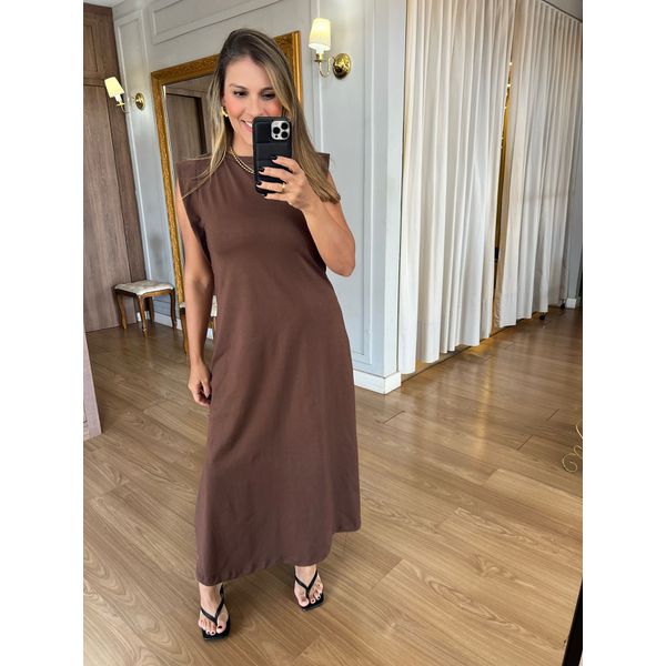 VESTIDO MUSCLE - MARROM - Espasso Bela | Moda Feminina