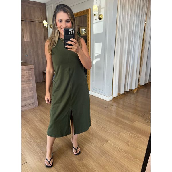 VESTIDO REGATA SORAIA - VERDE MUSGO - Espasso Bela | Moda Feminina
