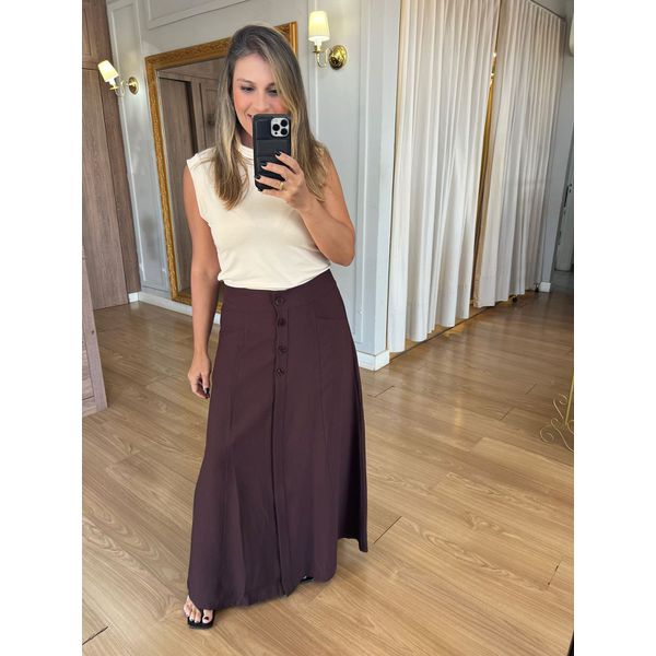 SAIA LONGA MARANT - MARROM - Espasso Bela | Moda Feminina
