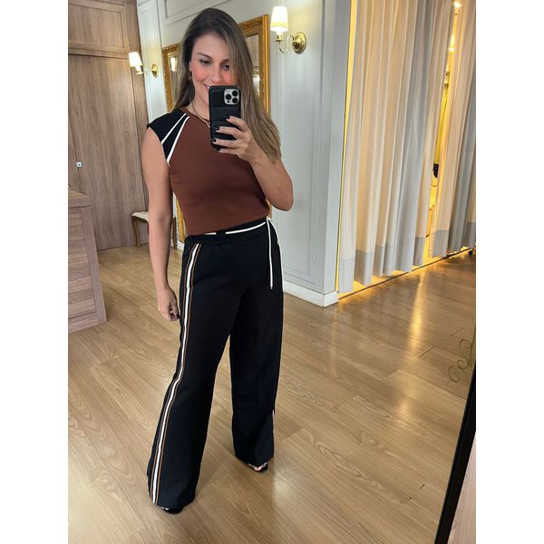BLUSA MUSCLE CANELADA - MARROM - Espasso Bela | Moda Feminina