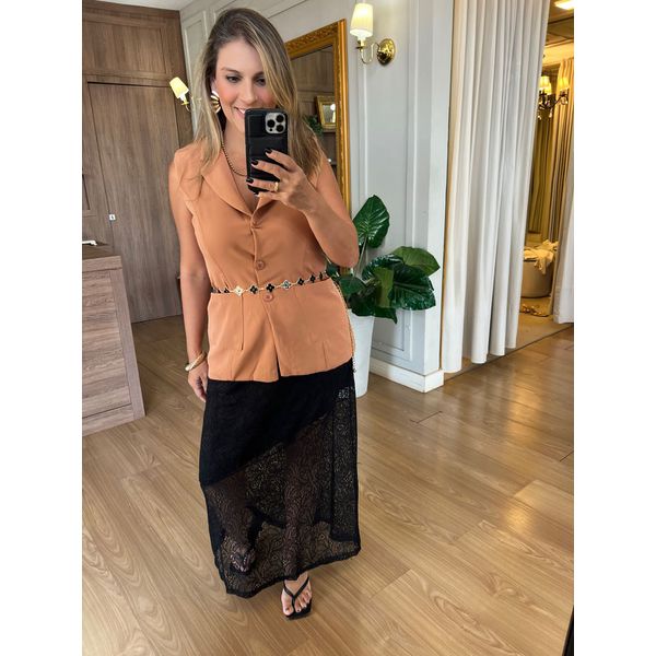 COLETE ALFAIATARIA - CARAMELO - Espasso Bela | Moda Feminina