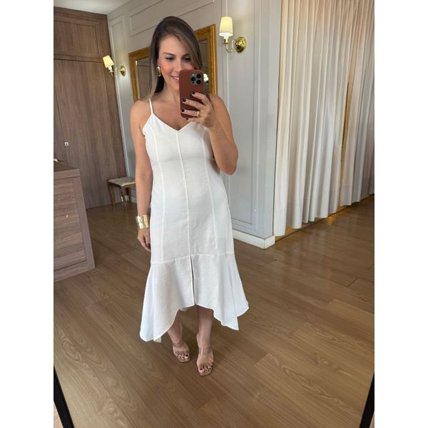 VESTIDO PEPLUM - OFF