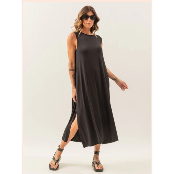 VESTIDO MALHA VISCOLYCRA -PRETO