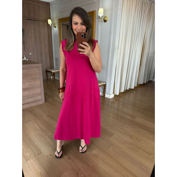 VESTIDO MALHA DE ALGODÃO DÉBORA - PINK