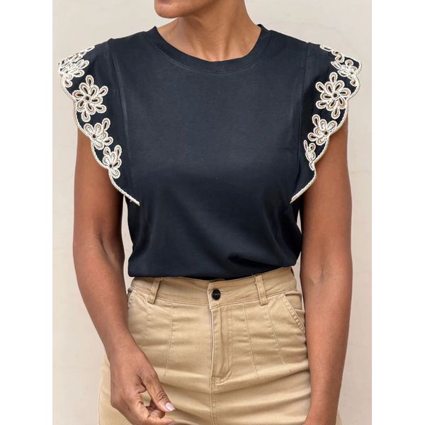 REGATA MALHA ZARA MUSCLE - PRETA