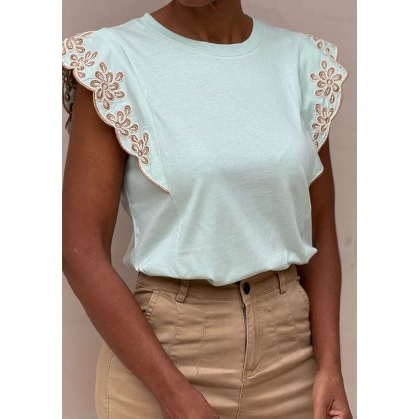 REGATA MALHA ZARA MUSCLE - VERDE AGUA