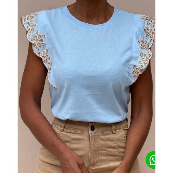 REGATA MALHA ZARA MUSCLE - AZUL