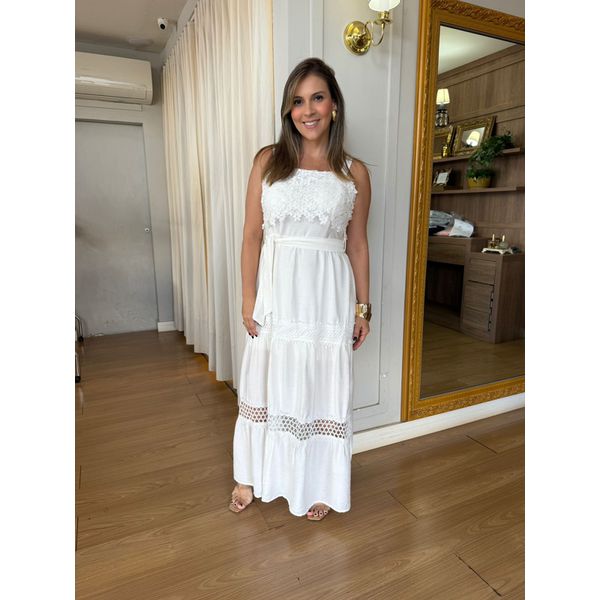 VESTIDO RENDA BUSTO - OFF