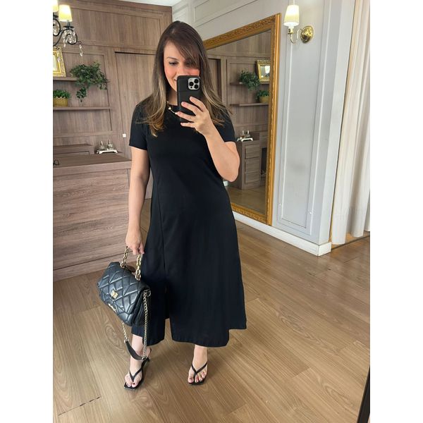 VESTIDO FENDA - PRETO