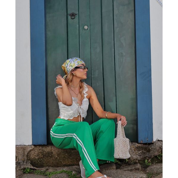 CALÇA TRACK PANTS ADIDAS - VERDE - Espasso Bela | Moda Feminina