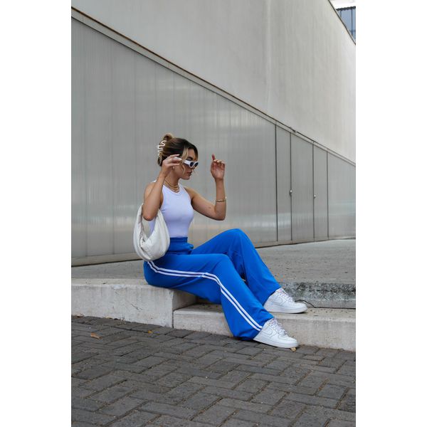 CALÇA TRACK PANTS ADIDAS - AZUL BIC