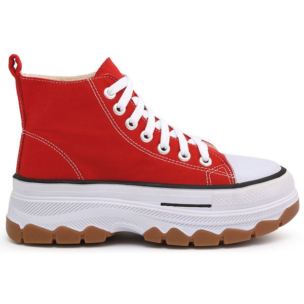 Tênis Cano Alto Lona Star Vermelho