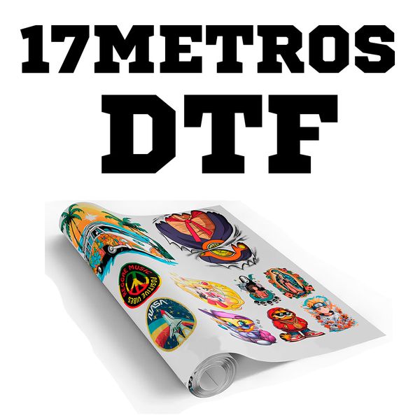 17 Metros Estampa Folha Dtf 100x55