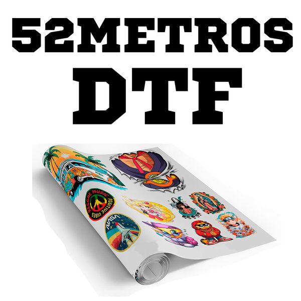 52 Metros Estampa Folha Dtf 100x55