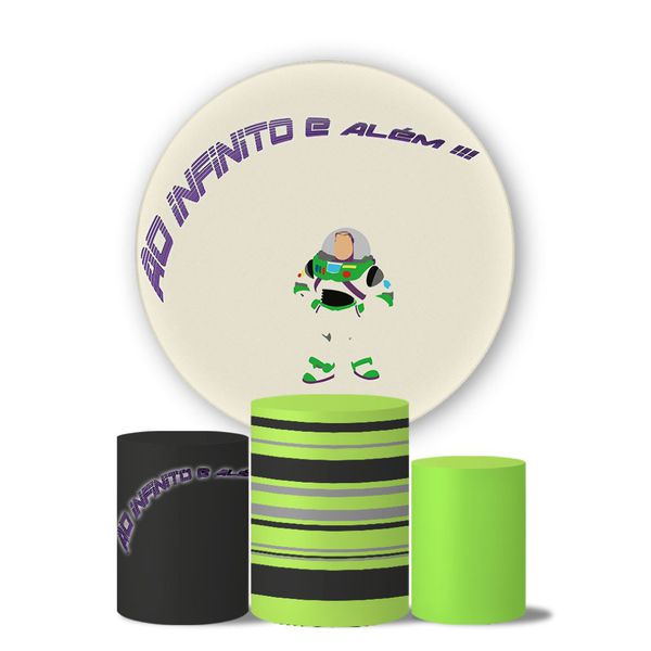 Kit Painel Cilindro Tema Ao Infinito E Além