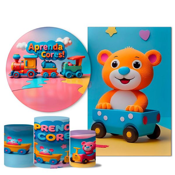 Trio Capas + Painéis Casado Tema Aprenda As Cores