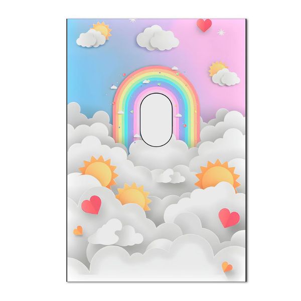 Painel Vazado Retangular Tema Arco Iris Infantil