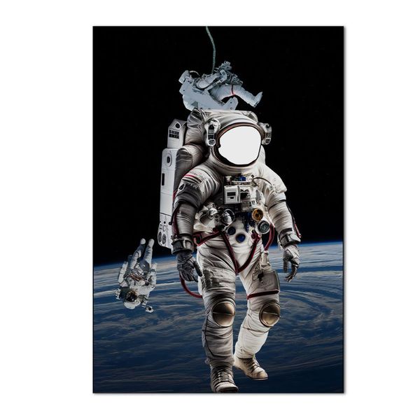 Painel Vazado Retangular Tema Astronauta