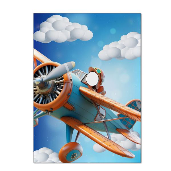 Painel Vazado Retangular Tema Avião 1