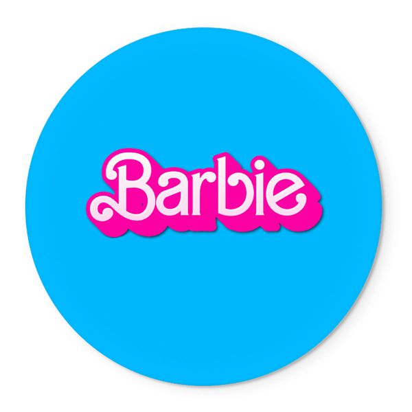 Painel Redondo Tema Barbie Plus Size