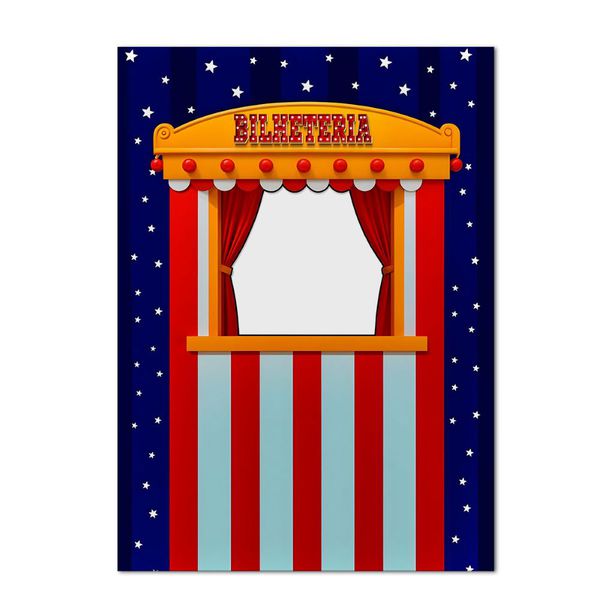 Painel Retangular Vazado Tema Bilheteria