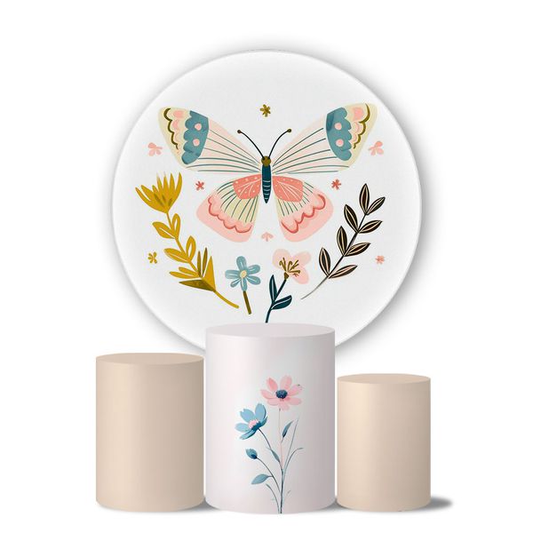 Kit Painel Cilindro Tema Borboletas 6