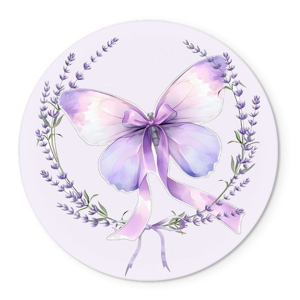 Painel Redondo Tema Borboletas Lilas