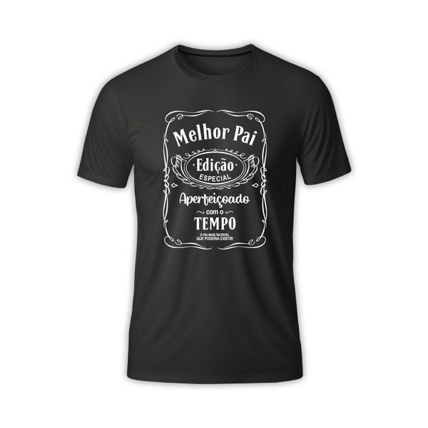 Camiseta Premium Preta Melhor Pai 