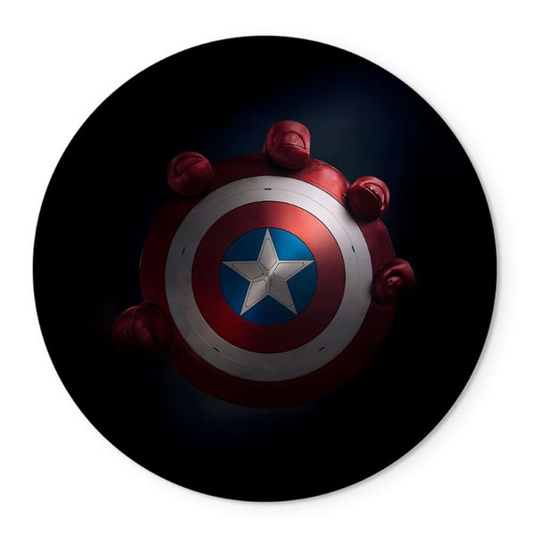Painel Redondo Tema Capitão America Admiravel Mundo Novo