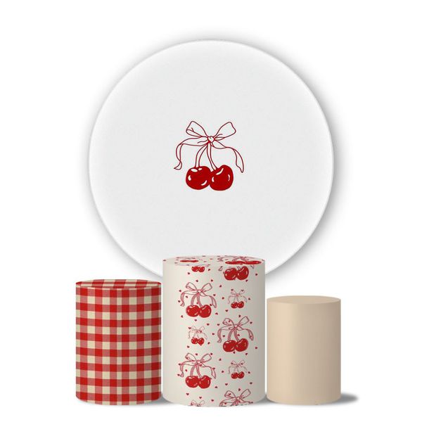 Kit Painel Cilindro Tema Cereja 2