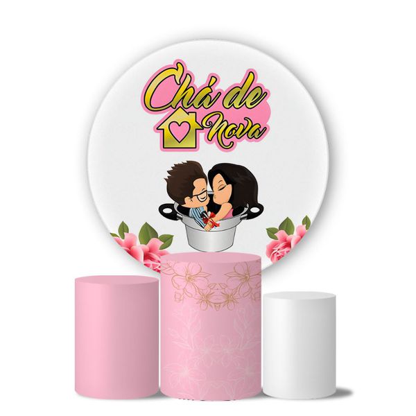 Kit Painel Cilindro Tema Chá 10