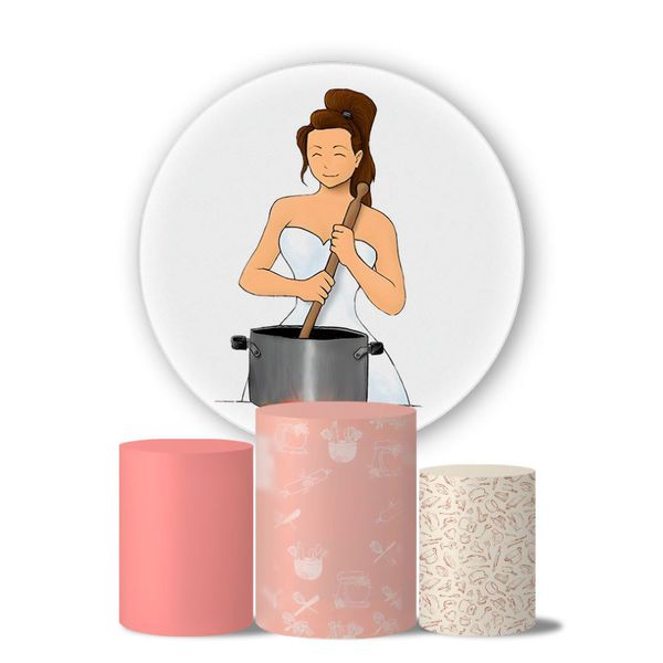 Kit Painel Cilindro Tema Chá 9