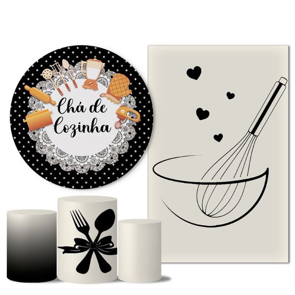 Trio Capas + Painéis Casado Tema Chá De Cozinha